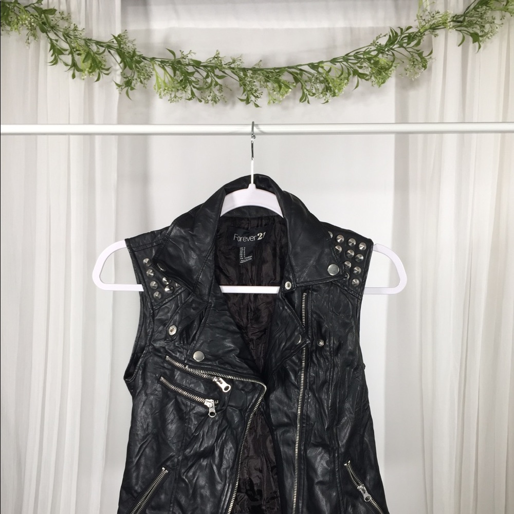 Studded Pleather Vest